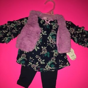 0-3mos Baby Girl vest set